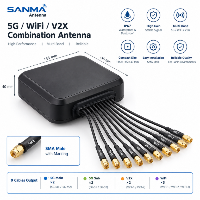 5G *4 + V2X *2 + WIFI *3 Combined Antenna